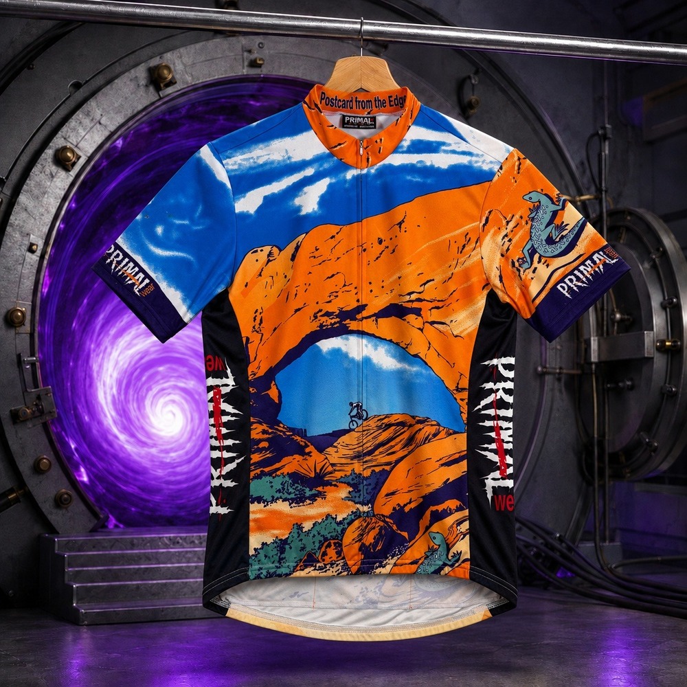 Primal Wear Postcard From The Edge Cycling Jersey Arches National Park Orange L